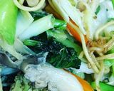 Hình bước làm 2 của món Mì xào chay 🍝🍲🥗🥦🥕🍅