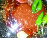 A picture of step 5 of Beef chilli gravy.