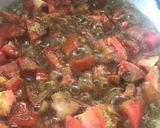 A picture of step 4 of Kashmiri Tomato and Capsicum chutney.