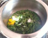 A picture of step 1 of Sagpaita- Bathua saag with chilka urad dal.