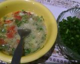 A picture of step 1 of Green Hara bhara Omlet.