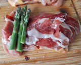 Foto del paso 1 de la receta: Contramuslos rellenos de jamón y espárragos en salsa de curry