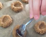 A picture of step 4 of Almond & Plum Jam Thumbprint Cookies (Gluten Free, Vegan).