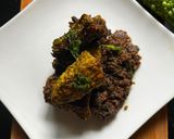 A picture of step 3 of Stuffed Karela Andhra style.
