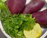 A picture of step 1 of Ratalu Sabji.