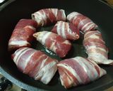 Pas rețetă Rulouri de pui cu cașcaval învelite în bacon 3 fotografie