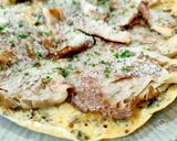 Foto del paso 5 de la receta Tortilla abierta con setas y parmesano