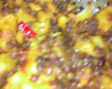 A picture of step 4 of Yam and pigeon peas.