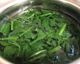 A picture of step 1 of Spinach Rice.