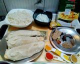 A picture of step 1 of Soya Chaap Dum Biryani.