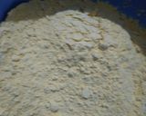 A picture of step 1 of Pakoda kadhi.