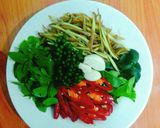 รูปขั้นตอนการทำที่ 3 ของ ผัดฉ่าไข่นกกระทากับอกไก่ทอด