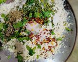 A picture of step 2 of Soya Square parantha.