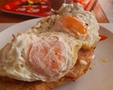 Foto del paso 2 de la receta Bruschetta con corona de huevo frito
