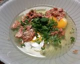 Foto del paso 9 de la receta Revuelto de tomates secos achoados y atún en conservas