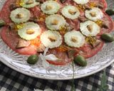 Foto del paso 10 de la receta: Carpaccio de tomate, alficoz, salazones y caviaroli