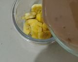 Foto langkah ke 3 dari resep Puding pisang coklat (snack MPASI 9+).