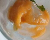 A picture of step 2 of Peach mojito, refreshing cold drink.