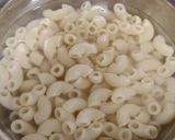 A picture of step 2 of Mac and Cheese Desi style.