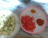 A picture of step 1 of Chane ki daal with turai.