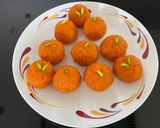 A picture of step 6 of Motichoor ladoo.