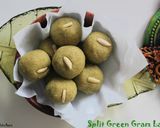 A picture of step 3 of Green Gram Ladoo.