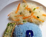 Foto langkah ke 3 dari resep Nasi Gurih Bunga Telang.