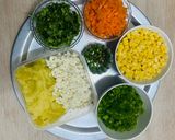 A picture of step 1 of Corn paneer kebab.