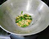 A picture of step 1 of Banana stem Raita.
