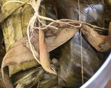 Foto del paso 7 de la receta: Tamales de arroz y masa con cerdo y pollo