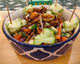 A picture of step 3 of Moth sprouts and walnut salad.