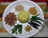 A picture of step 1 of Raw mango rice.