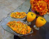 A picture of step 4 of Mango Pasta chaat.