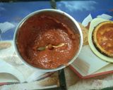 A picture of step 1 of Microwave Paneer Masala.