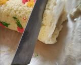 A picture of step 14 of Firni stuffed Rice flour Deco roll cake.