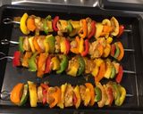 Une image de l'étape 5 de Brochettes marinées poulet,poivrons multicolores et ananas (marinade exotique maison).