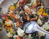 A picture of step 2 of Cheesy Mix veggies in white sauce.