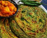 A picture of step 8 of Palak Lachha Paratha (Layered Spinach Paratha).