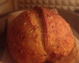 Foto langkah ke 20 dari resep Kunyit Wijen Jinten Hitam Chili Flakes Cheese Sourdough Bread (Open Bake Method).