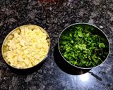 A picture of step 2 of Fulka with paneer bhurji.