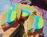 Foto langkah ke 2 dari resep Rainbow cake kukus santan.