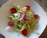 A picture of step 2 of Greek salad.