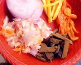 A picture of step 2 of Garnished soya beans cake(awara).