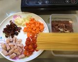รูปขั้นตอนการทำที่ 1 ของ สปาเกตตี้หมูกระเทียมทรงเครื่อง