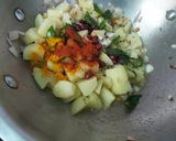 A picture of step 2 of Leftover Potato Masala.