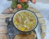 A picture of step 2 of Chicken corn soup 🍲.