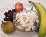 A picture of step 2 of Mixed fruit with yoghurt.