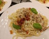 A picture of step 6 of Spaghetti with Chanterelle Sauce.