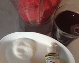 A picture of step 1 of Watermelon and zobo mix.