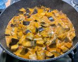 A picture of step 15 of Eggplant Curry with Mushrooms, Tomatoes, and Coconut Milk.